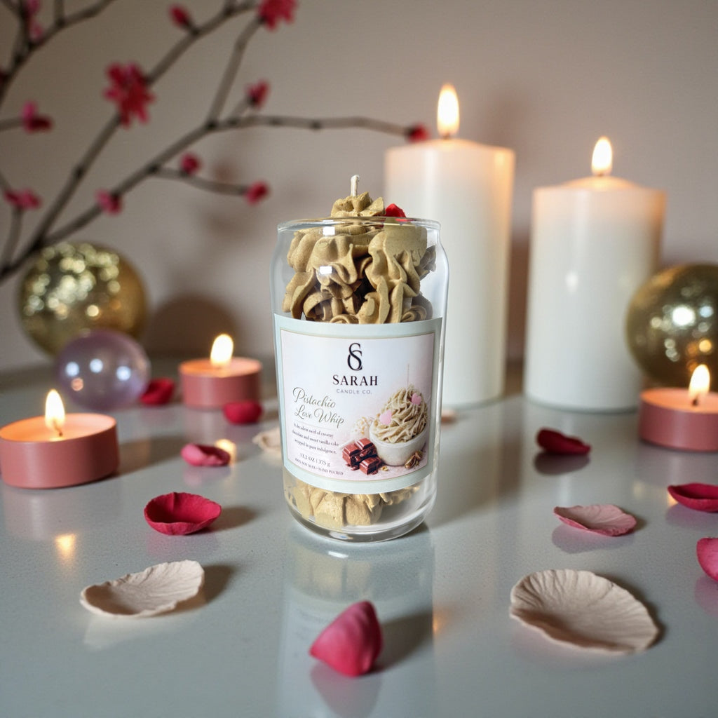 Pistachio Love Whip – Sweet Dessert Soy Candle, Whipped Wax, Valentine’s Day Gift-13.2oz