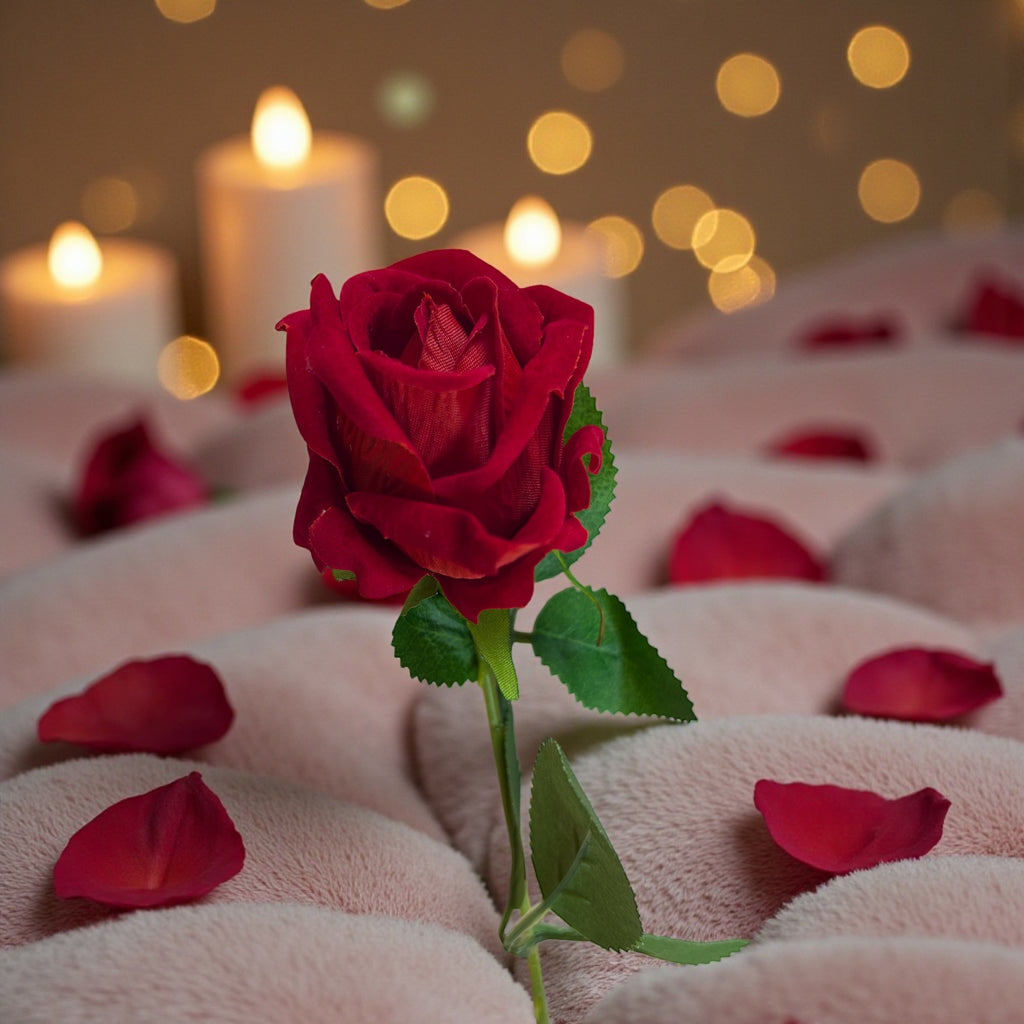 Love & Glow Valentine Gift Box – Luxury Candle Gift Set for Her, Romantic Valentine’s Day Box, Handmade Soy Candles