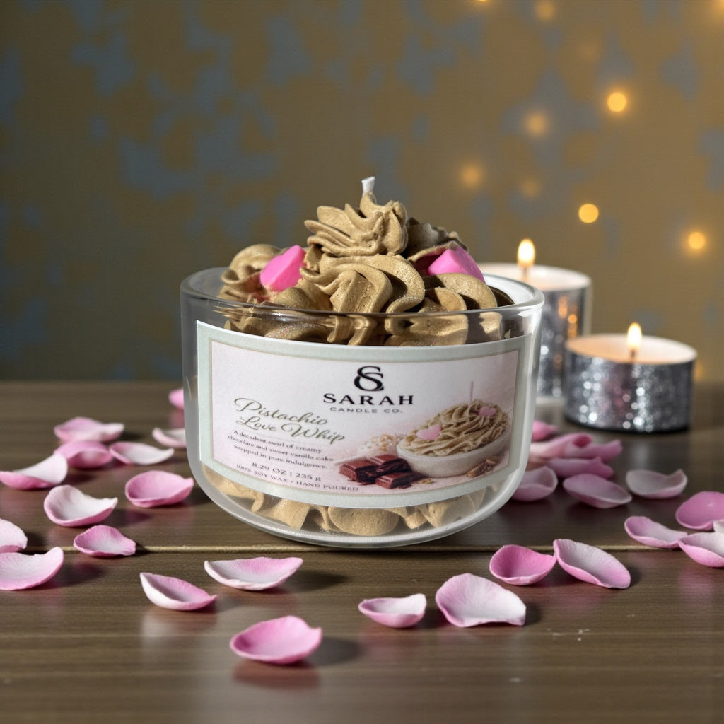 Pistachio Love Whip – Sweet Dessert Soy Candle, Whipped Wax, Valentine’s Day Gift-8.29oz