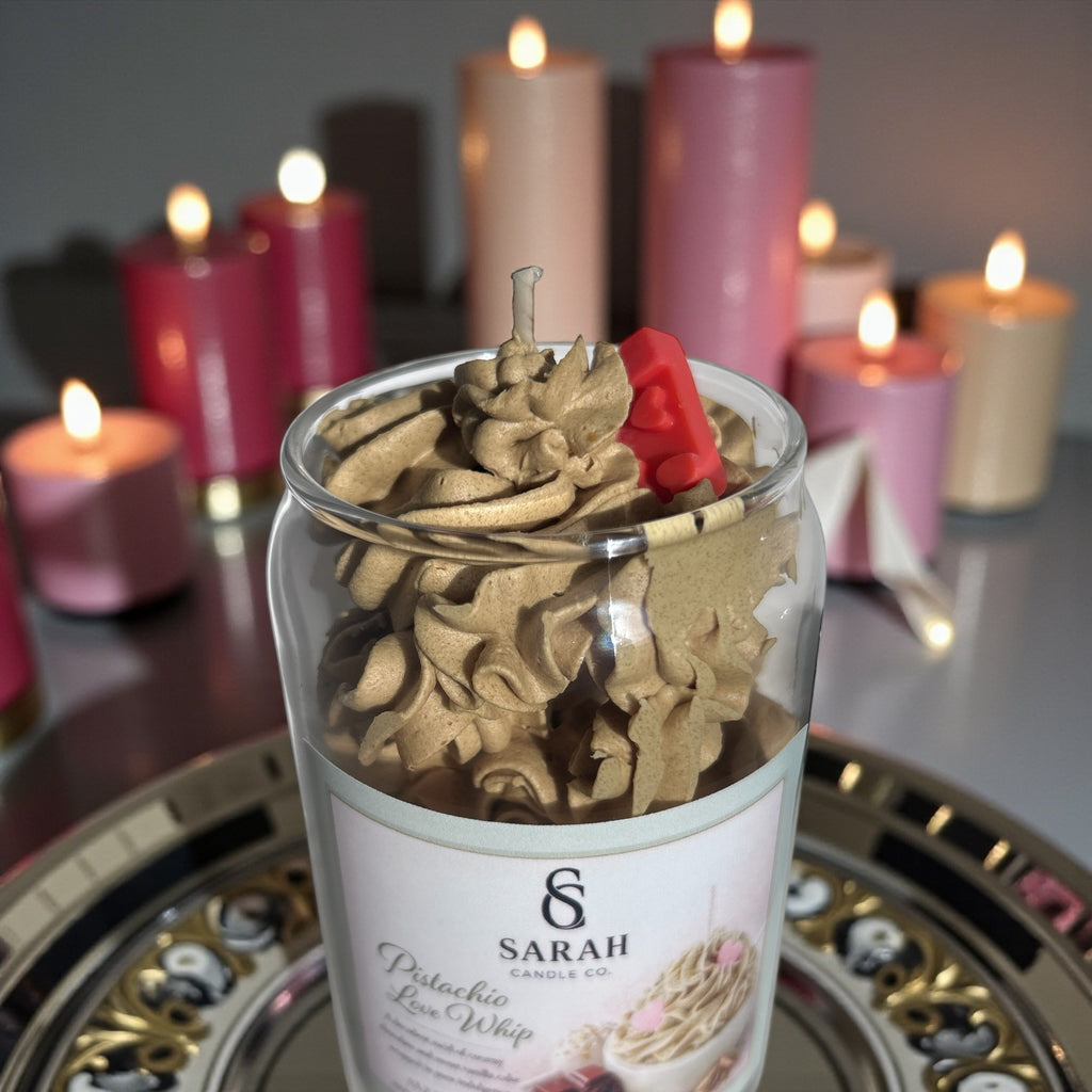 Pistachio Love Whip – Sweet Dessert Soy Candle, Whipped Wax, Valentine’s Day Gift-13.2oz