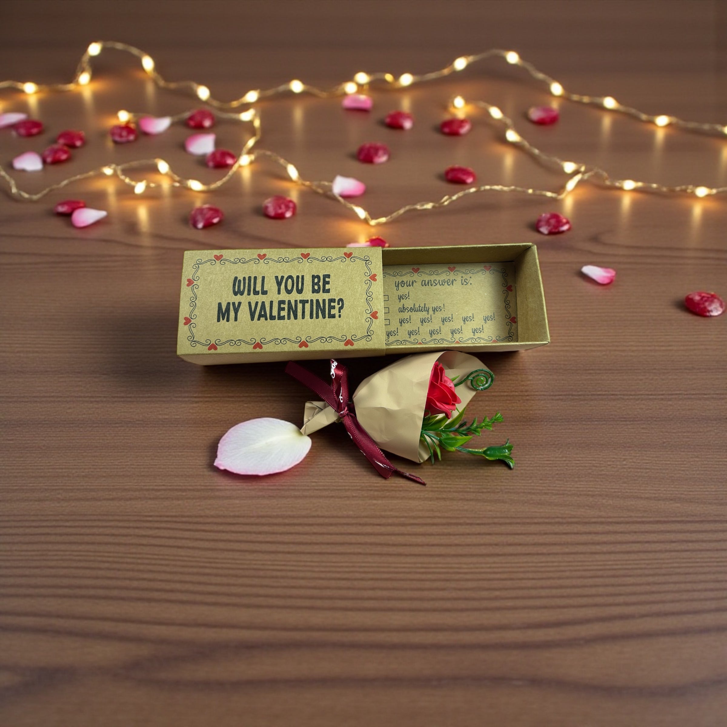 Love & Glow Valentine Gift Box – Luxury Candle Gift Set for Her, Romantic Valentine’s Day Box, Handmade Soy Candles