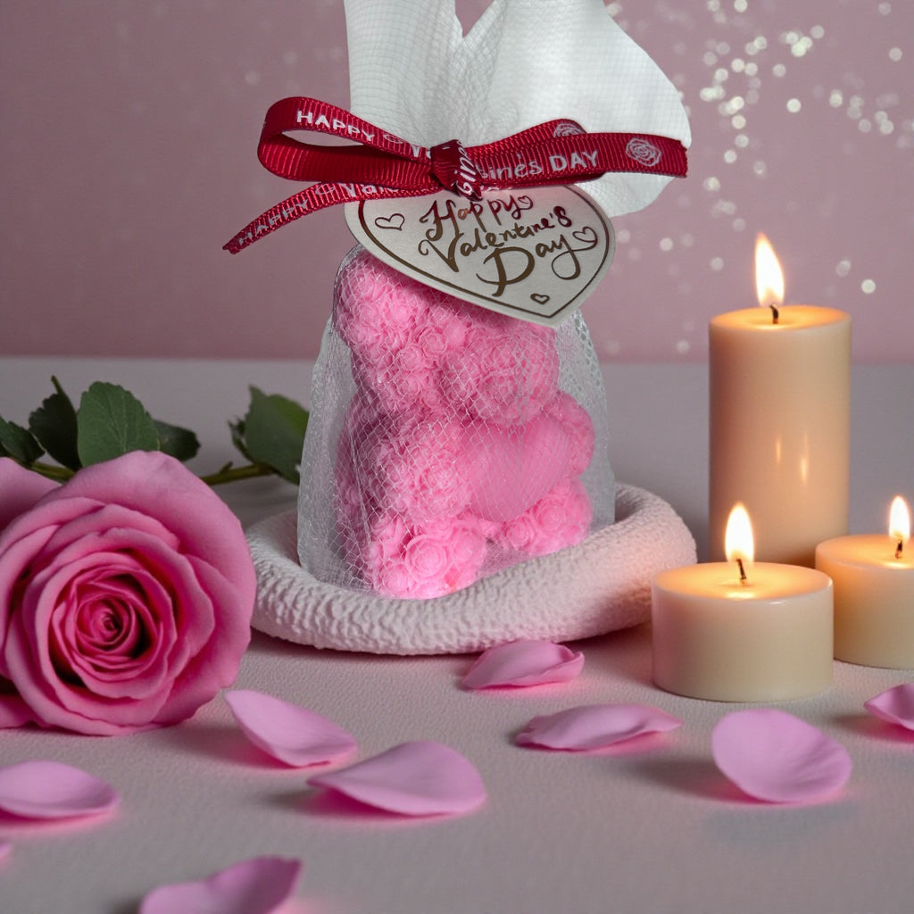 Love & Glow Valentine Gift Box – Luxury Candle Gift Set for Her, Romantic Valentine’s Day Box, Handmade Soy Candles